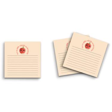 Imagem de Butler in the Home Sticky Notes Pacote com 12 unidades de 7,6 cm x 7,6 cm, 50 folhas por bloco, maçã, dia maravilhoso, fofo, blocos de notas engraçados, papel planejador de diário