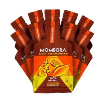 Imagem de Energy Gel de Carboidrato Mombora Sabor Cacau e Castanha 10 Sachês 30G