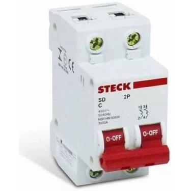 Imagem de Disjuntor Bipolar 63A Steck Minidisjuntor Curva C