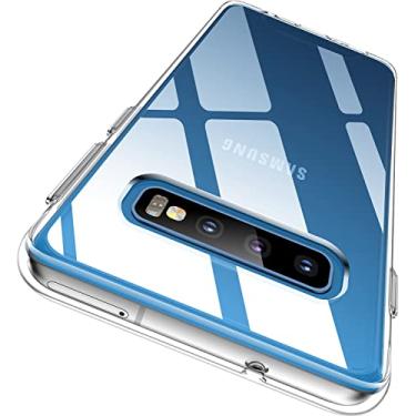 Imagem de Rayboen Capa para Samsung Galaxy S10, capa transparente projetada à prova de choque capa protetora fina para celular para S10 4G
