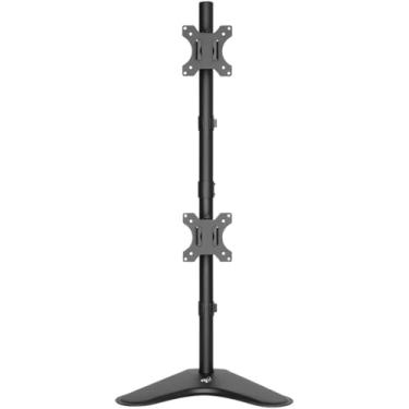 Imagem de Suporte de Mesa Articulado em Torre, 2 Monitores de 15"a 32", Até 8kg Por Tela, Ergonômico, Ajuste de Altura e Lateral, Preto, T80N2V, ELG