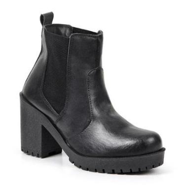 Imagem de Bota Chelsea Feminina Tratorada Salto Quadrado Conforto-Feminino