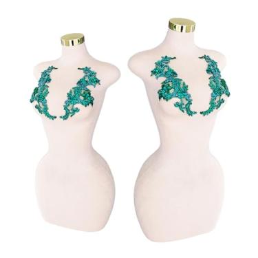 Imagem de Remendos decorativos feitos à mão com strass brilhante para vestidos de formatura (S5-verde profundo)