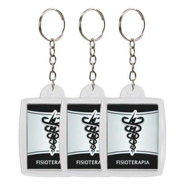 Imagem de Kit De 10 Chaveiros Acrílicos 3x4 Para Festas Formaturas Fisioterapia 