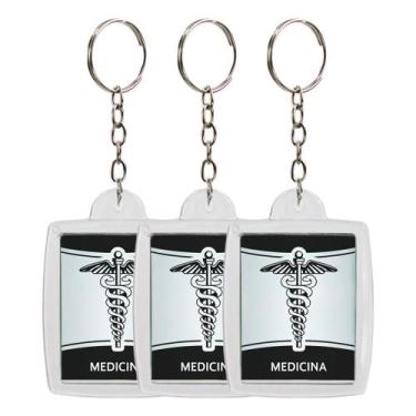 Imagem de Kit De 10 Chaveiros Acrílicos 3x4cm Para Festas Formaturas Medicina - 