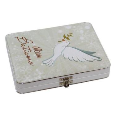 Imagem de Álbum Maleta Batismo Batizado Unissex Para 80 Fotos 15x21 - Pink Days