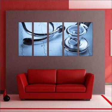 Imagem de Quadro Decorativo Medicina Consultórios Médicos Com 5 Peças GG3 - Vita