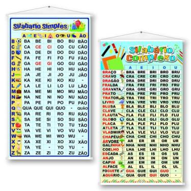 Imagem de Banner Pedagógico  Silabas Simples e Complexo - Kit 2 Und - OC Shop