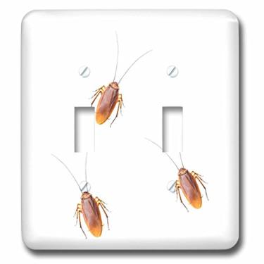 Imagem de 3D Rose LSP_220052_2, imagem de baratas em um interruptor duplo de botão de fundo branco