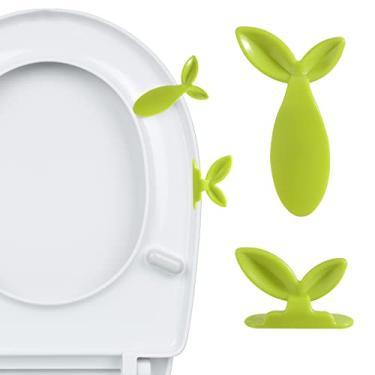 Imagem de Pwsap - 2 peças de elevador de tampa de assento de vaso sanitário, ferramentas de elevação de assento de vaso sanitário em forma de broto, para banheiro, casa, viagem, escritório, hotel, versões