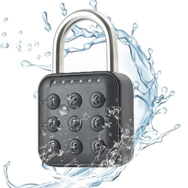 Imagem de Fechadura de combinação, cadeado de combinação de botão de 9 dígitos, mecanismo de bloqueio de 6 dígitos, cadeado digital de combinação de alumínio para gavetas, portas, malas, armários de academia,