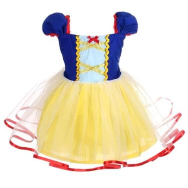 Imagem de Dressy Daisy Fantasias de princesa, aniversário, fantasia, Halloween, Natal, festas para bebês e meninas, Estilo tule - amarelo (apenas vestido), 5