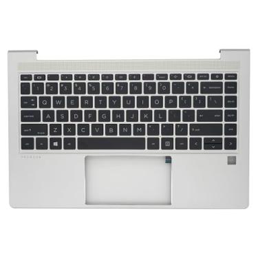 Imagem de Jxjslp Capa superior de substituição para apoio para as mãos para laptop HP Probook 440 445 G9 Series Notebook 35.6 cm, conjunto de teclado sem retroiluminação N01286-001 prata