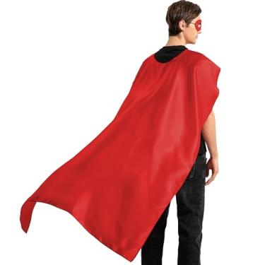 Imagem de Capas e máscaras de super-heróis para adultos, capas de vampiro de Halloween, capas de festa de super-herói, fantasias de aniversário, Vermelho, G