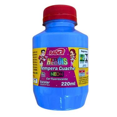 Imagem de Tinta Guache 220ml Tempera Escolar Radex Diversas Cores Neon Fluoresce