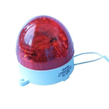 Imagem de Lâmpada Estrobo Strobo Flash Redondo Somente 110V Cor Vermelho 6W Adve