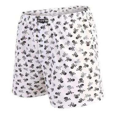 Imagem de Kit 3 Samba Canção Masculino Elástico Em Algodão Sintético Estampado -