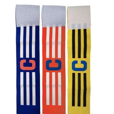 Imagem de Kit 3 Faixas de Capitão Braçadeiras Elásticas de Futebol - ESTILO BOLE