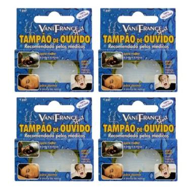 Imagem de Kit 4 Protetor Tampão De Ouvido 100% Silicone - Vani France