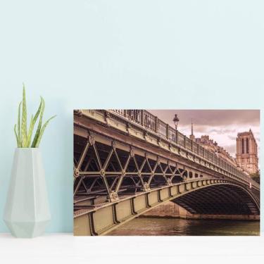Imagem de Placa Decorativa Foto Paris Ponte MDF 30x40 - Quartinhos
