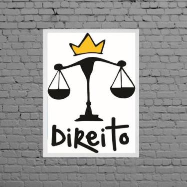 Imagem de Quadro Decorativo Formatura Direito 33x24cm - com vidro - Quadros On-l