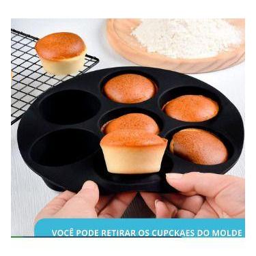 Imagem de Kit 2 Forma Silicone Muffin/bolo Moldes Cupcake Air Fryer - oem