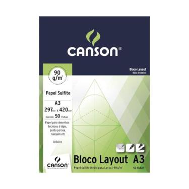 Imagem de Bloco Papel Layout A3 Canson 90g Técnico 50 Folhas