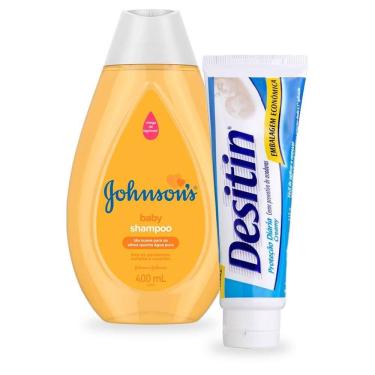 Imagem de Creme Preventivo de Assaduras Desitin Creamy 113g + Shampoo Johnson`s Baby Regular 400ml
