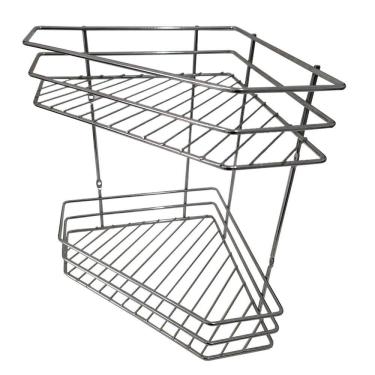 Imagem de Prateleira Aramada de Canto Duplo Cromada Bredal