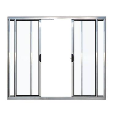 Imagem de Janela 4 folhas 1,20x2,00 sem grade no alumínio brilhante