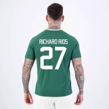 Imagem de Camisa Palmeiras Richard Rios 27 Alviverde Branca e Verde - Betel, P