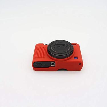 Imagem de Capa RX100 III IV V VI VII, BolinUS Fullbody Ultrafina, leve, de borracha, de silicone macio, capa de caixa para Sony RX100 III IV V VI VII, Vermelho