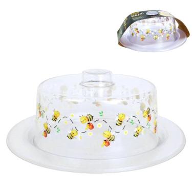 Imagem de Queijeira Porta Queijo Pães Doces Com Tampa Keita Abelhinha