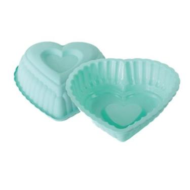 Imagem de Forma de silicone 25x23,5cm para bolos tortas e pudins formato Coração