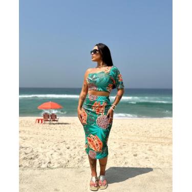 Imagem de Conjunto Saia Midi e Cropped Meu Abacaxi - Padrao, G