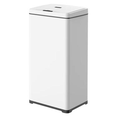 Imagem de Lixeira Automática Retangular 50l Com Sensor Prática E Moderna Branca