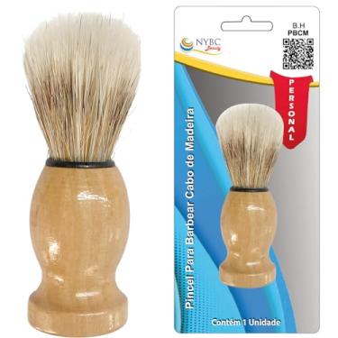 Imagem de Pincel Para Barbear NYBC Beauty Cabo De Madeira Lã de Nylon