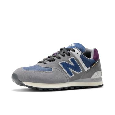 Imagem de New Balance Tênis unissex adulto 574 V2 Konkrete Jungle, Cinza/azul-marinho, 9 Wide Women/7.5 Men