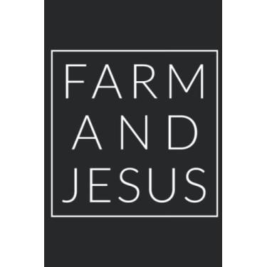 Imagem de Farm and Jesus Fun Christian Farmer Funny Meme: Lined Journal Notebook To Do Schedule, Medium 6x9 Inches, 100 Pages, Printed Cover