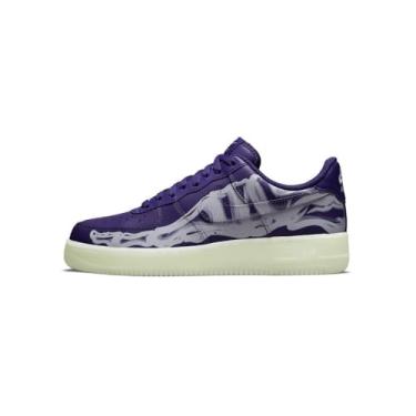 Imagem de Nike Mens Air Force 1 Low '07 QS CU8067 500 Purple Skeleton Halloween - Size 4