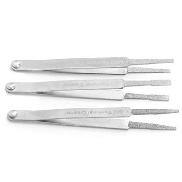 Imagem de Conjunto de Limpador de Pinça de Fiação Terminal, Kit de Manutenção de Conector de Pino de pá Elétrica para Pequenos Reparos de Automóveis, Metal Prateado
