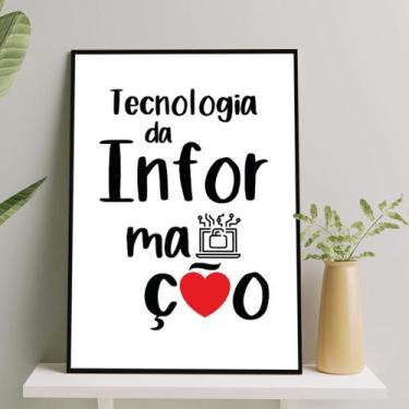 Imagem de Quadro Técnologia Da Informação Decoração Profissões 28x40cm - CAMALEÃ