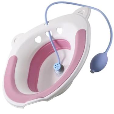 Imagem de Bacia Banho De Assento Higiene Íntima Ducha Bidê Lavatório NilosDecor (Rosa)