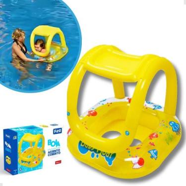 Imagem de Boia Bote Infantil Bebê Com Cobertura Proteção - Wellmix