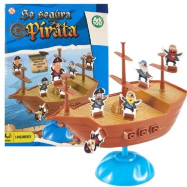 Imagem de SE SEGURA PIRATA COM BARCO + ACESSÓRIOS EQUILIBRAR BRINQUEDO JOGO TABULEIRO INTERATIVO NAVIO EQUILIBRISTA SALTA PARA CRIANÇAS ESTIMULA CONCENTRAÇÃO DEVERSÃO LONGE DAS TELAS 38 PÇS