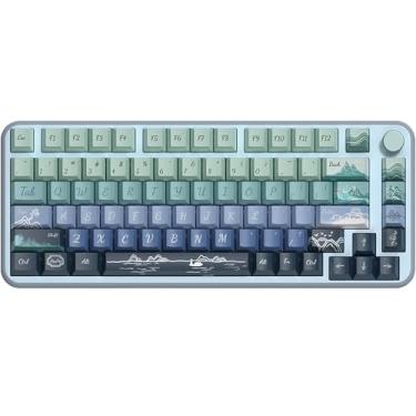 Imagem de LUSKINNO Teclas PBT, 138 teclas estilo vintage Cherry Profile Keycaps Dye-Sublimation, conjunto de teclas de teclado personalizadas para teclado mecânico 61/64/68/84/87/100/104/108 MX