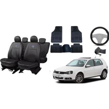 Imagem de Kit Personalizado de Capa para Golf 06-13 + Tapetes e Capa de Volante 