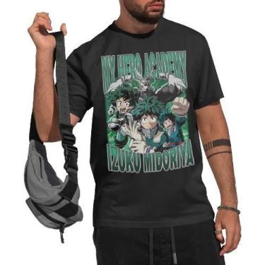 Imagem de Camiseta Unissex Anime My Hero Academia Izuku Midoriya  - Abstract Gee