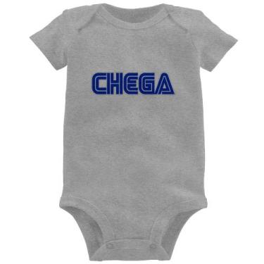 Imagem de Body Bebê Chega - Foca na Moda, Cinza, G