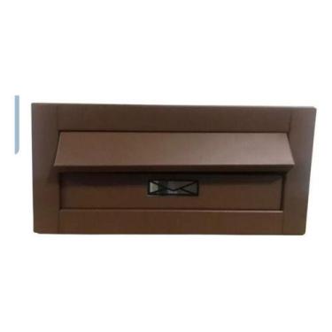 Imagem de Caixa De Correio Aço Inox Marrom Carta Corten Muro 35x15 - HD INOX